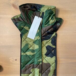 Veronica Beard Kuma Quilted Bomber Dickey in ArmyGreen Camouflage OS